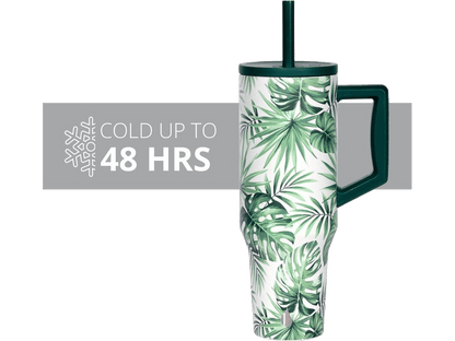 Elemental Commuter 40oz Tumbler - Monstera - Tumblers w/Straws - SwagWear