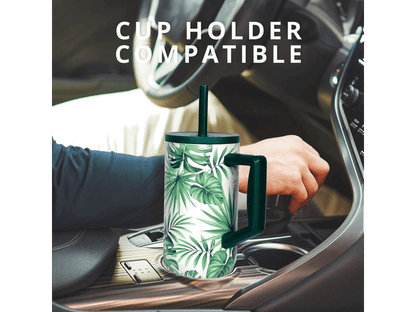 Elemental Commuter 40oz Tumbler - Monstera - Tumblers w/Straws - SwagWear