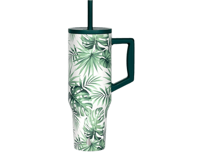 Elemental Commuter 40oz Tumbler - Monstera - Tumblers w/Straws - SwagWear