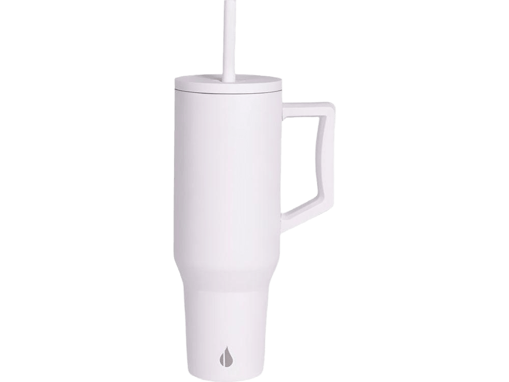Elemental Commuter 40oz Tumbler - White - Tumblers w/Straws - SwagWear