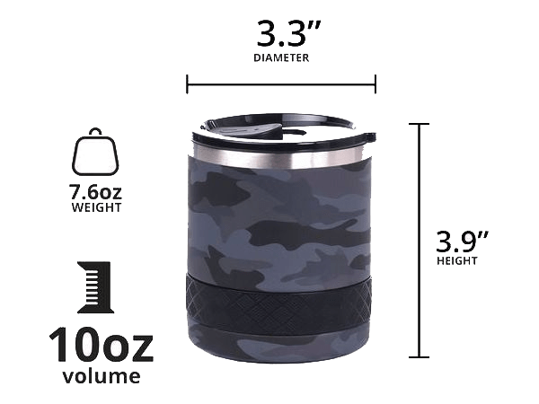 Elemental Recess 10oz Rocks Tumbler - Camo - Rocks Tumblers - SwagWear