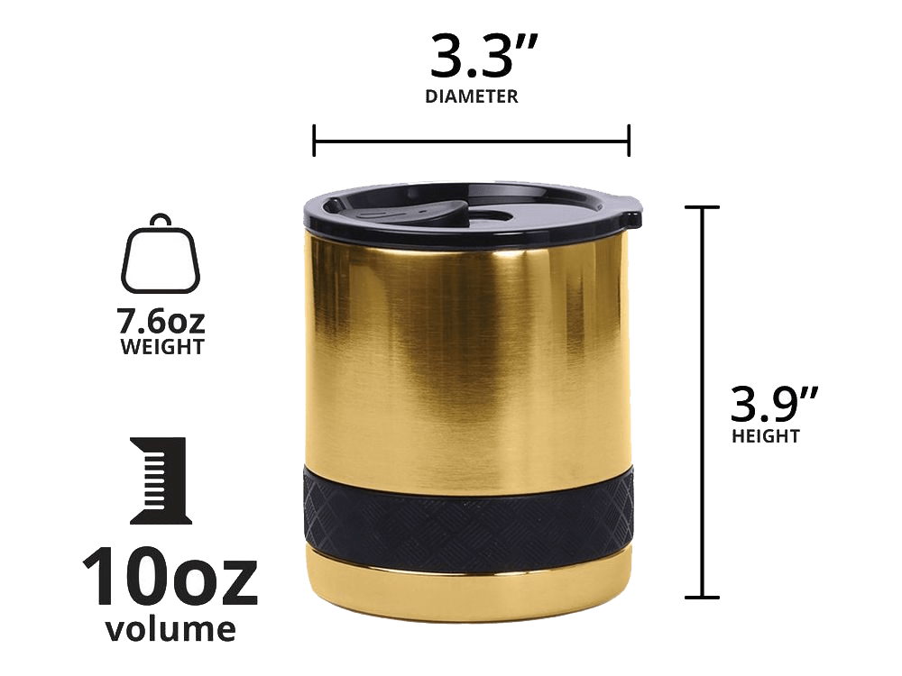 Elemental Recess 10oz Rocks Tumbler - Gold - Rocks Tumblers - SwagWear