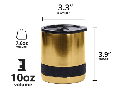 Elemental Recess 10oz Rocks Tumbler - Gold - Rocks Tumblers - SwagWear