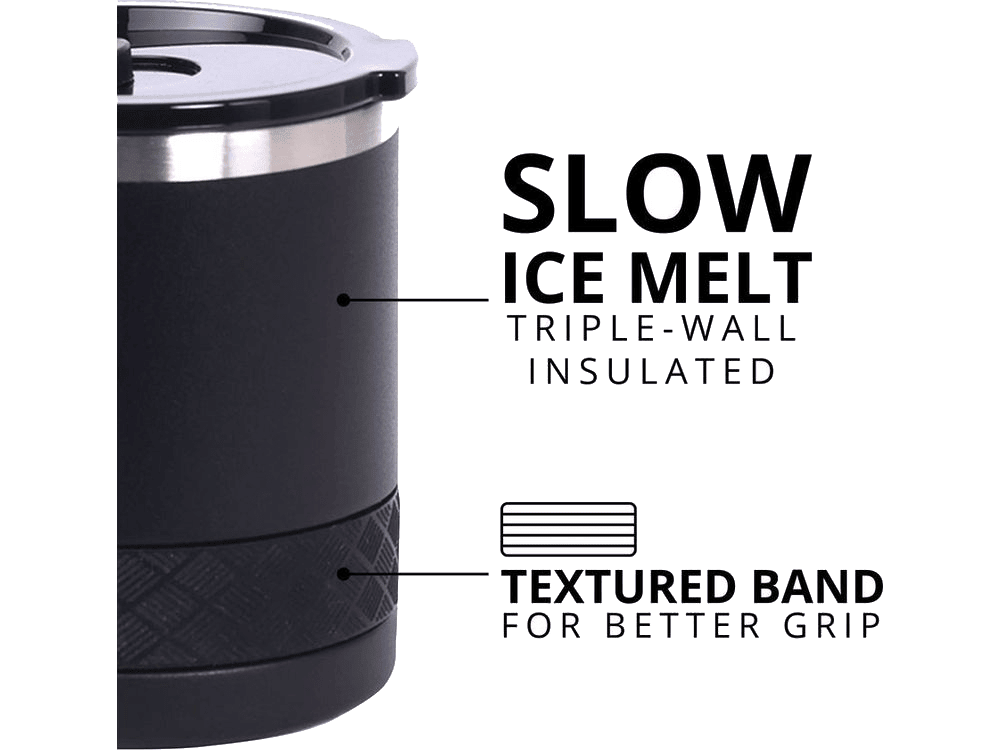 Elemental Recess 10oz Rocks Tumbler - Matte Black - Rocks Tumblers - SwagWear