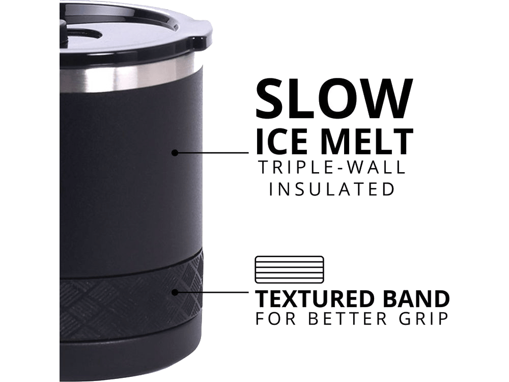 Elemental Recess 10oz Rocks Tumbler - Matte Black - Rocks Tumblers - SwagWear