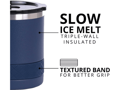 Elemental Recess 10oz Rocks Tumbler - Navy Blue - Rocks Tumblers - SwagWear