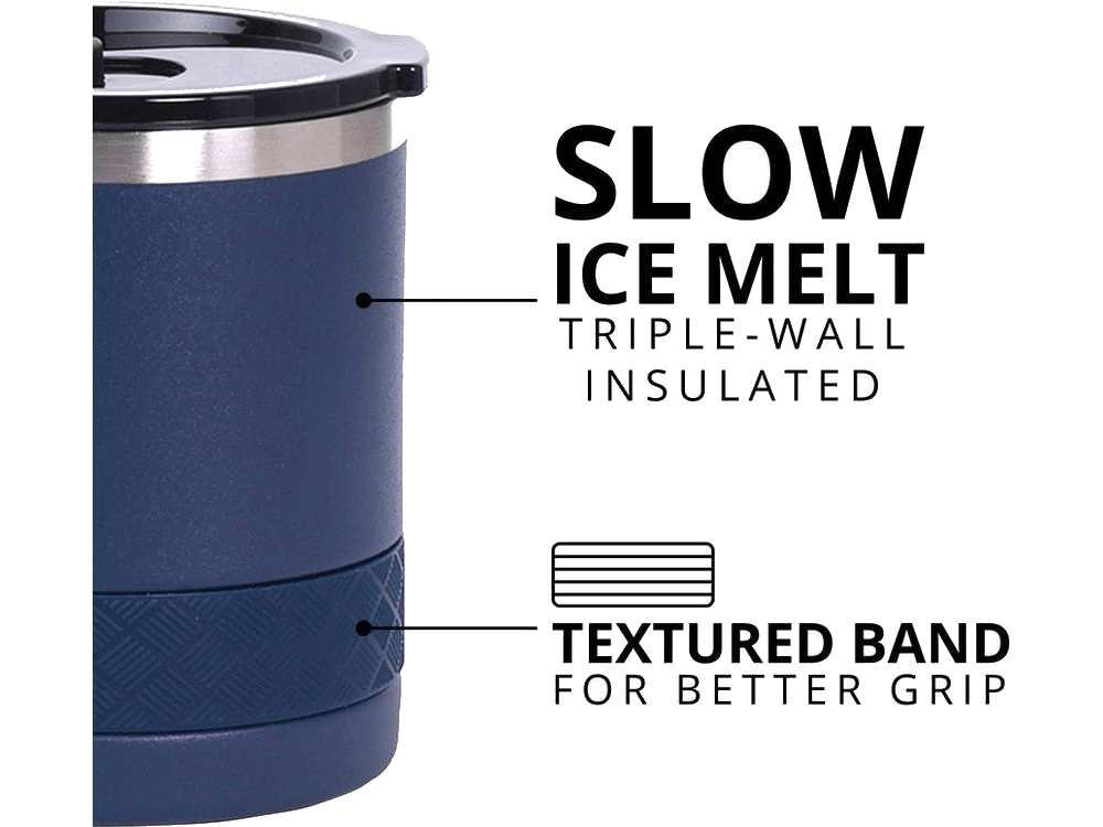 Elemental Recess 10oz Rocks Tumbler - Navy Blue - Rocks Tumblers - SwagWear
