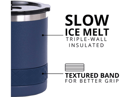 Elemental Recess 10oz Rocks Tumbler - Navy Blue - Rocks Tumblers - SwagWear