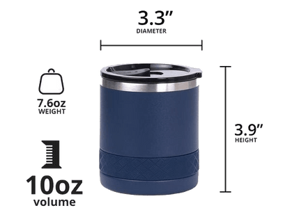 Elemental Recess 10oz Rocks Tumbler - Navy Blue - Rocks Tumblers - SwagWear