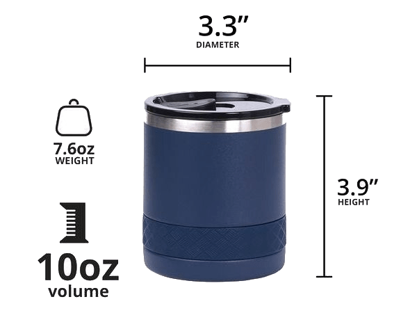 Elemental Recess 10oz Rocks Tumbler - Navy Blue - Rocks Tumblers - SwagWear