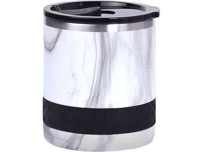 Elemental Recess 10oz Rocks Tumbler - White Marble - Rocks Tumblers - SwagWear