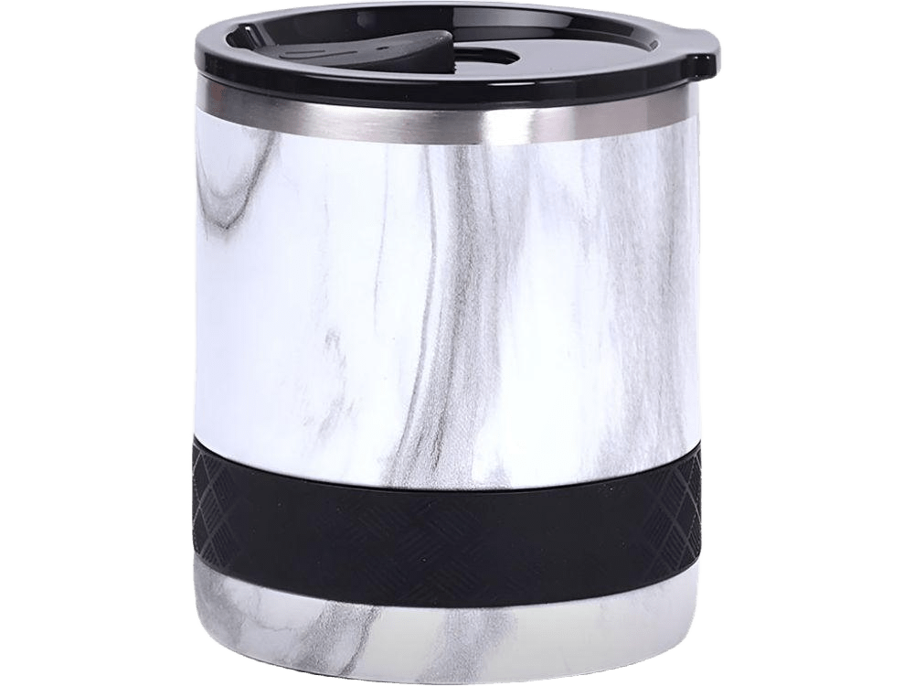 Elemental Recess 10oz Rocks Tumbler - White Marble - Rocks Tumblers - SwagWear