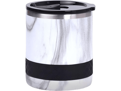 Elemental Recess 10oz Rocks Tumbler - White Marble - Rocks Tumblers - SwagWear