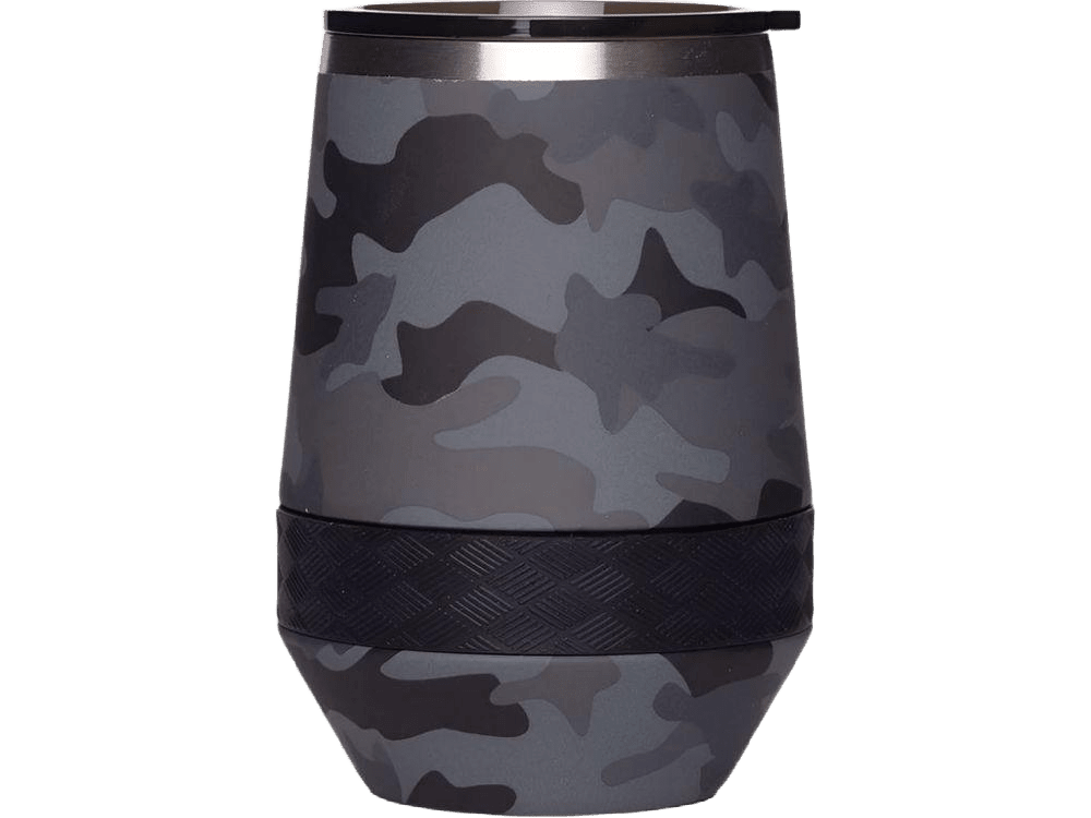 Elemental Recess 10oz Wine Tumbler - Black Camo - Wine Tumblers - SwagWear