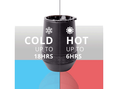 Elemental Recess 10oz Wine Tumbler - Matte Black - Wine Tumblers - SwagWear