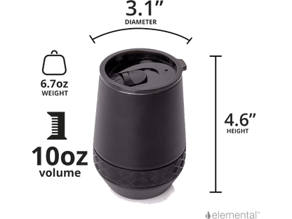 Elemental Recess 10oz Wine Tumbler - Matte Black - Wine Tumblers - SwagWear