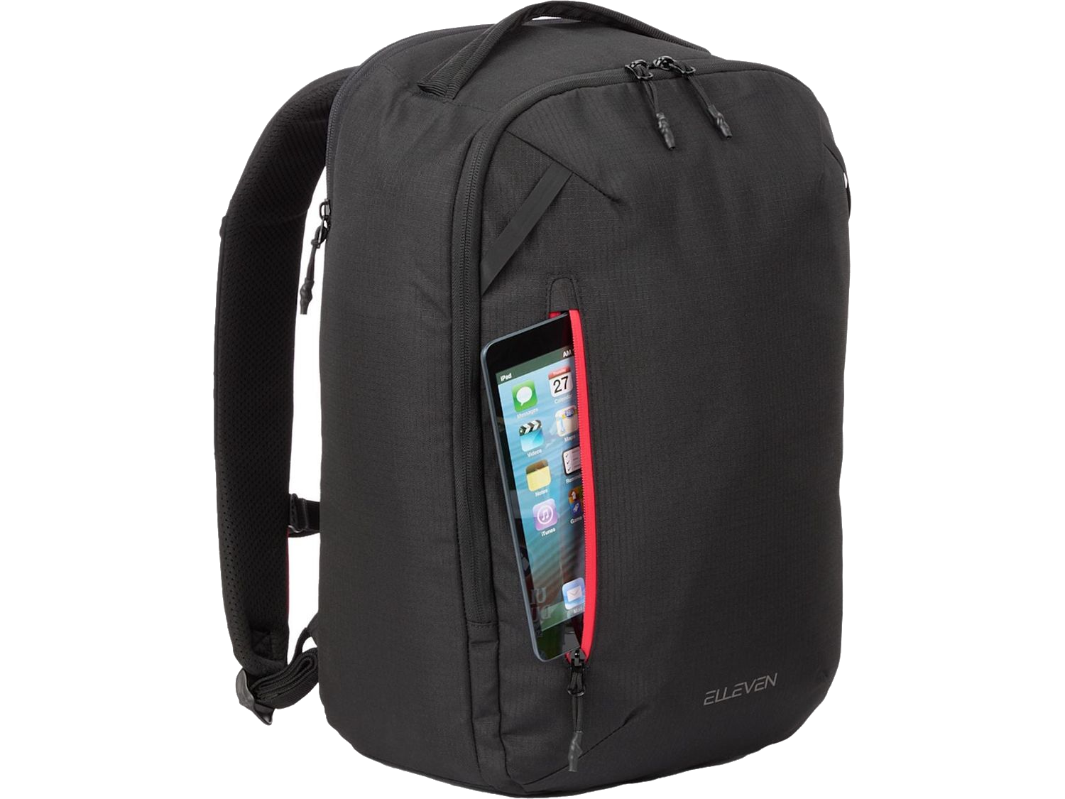elleven™ Luminous 15’’ Recycled Laptop Backpack - Black - Laptop Backpacks