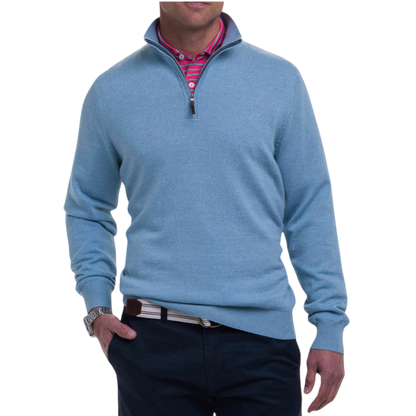Fairway & Greene Men's Baruffa Quarter-Zip Windsweater