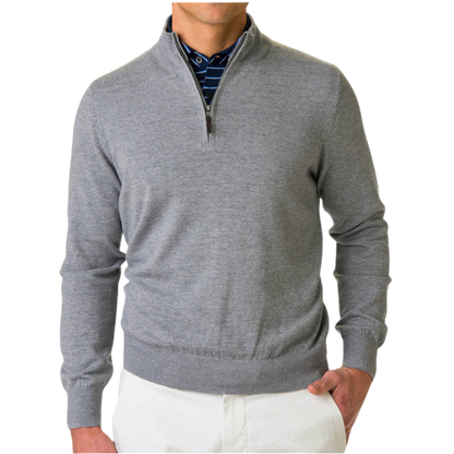 Fairway & Greene Men's Baruffa Quarter-Zip Windsweater