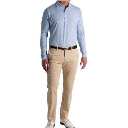 Fairway & Greene Men's Citadel Dot Long-Sleeve Polo