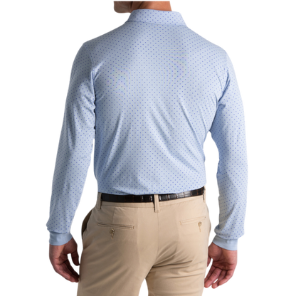 Fairway & Greene Men's Citadel Dot Long-Sleeve Polo