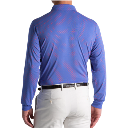 Fairway & Greene Men's Citadel Dot Long-Sleeve Polo