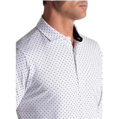 Fairway & Greene Men's Citadel Dot Long-Sleeve Polo