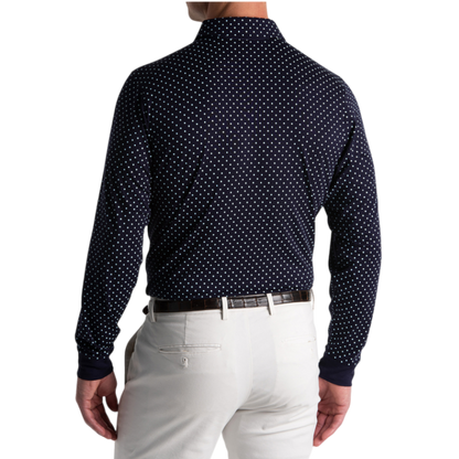 Fairway & Greene Men's Citadel Dot Long-Sleeve Polo