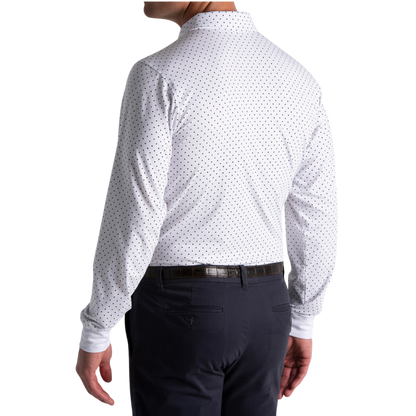 Fairway & Greene Men's Citadel Dot Long-Sleeve Polo