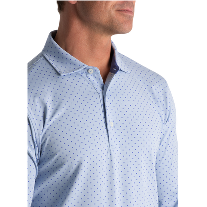 Fairway & Greene Men's Citadel Dot Long-Sleeve Polo