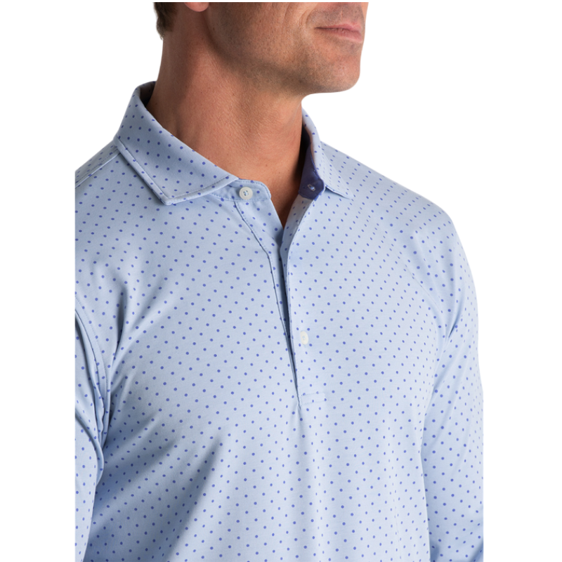 Fairway & Greene Men's Citadel Dot Long-Sleeve Polo