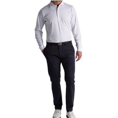 Fairway & Greene Men's Citadel Dot Long-Sleeve Polo