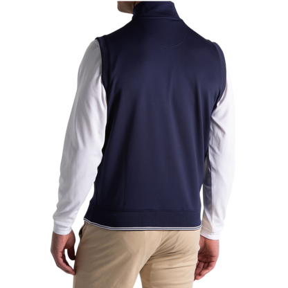 Fairway & Greene Men's Neck Print Caves Quarter-Zip Vest