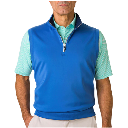 Fairway & Greene Men's Tech Solid Quarter-Zip Vest