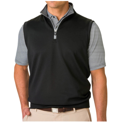 Fairway & Greene Men's Tech Solid Quarter-Zip Vest