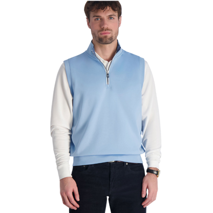 Fairway & Greene Men's Tech Solid Quarter-Zip Vest
