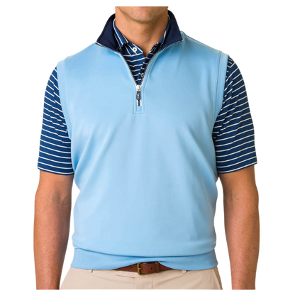 Fairway & Greene Men's Tech Solid Quarter-Zip Vest