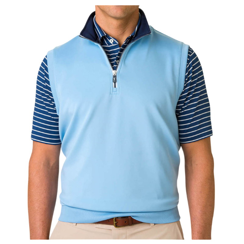 Fairway & Greene Men's Tech Solid Quarter-Zip Vest