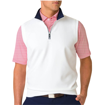 Fairway & Greene Men's Tech Solid Quarter-Zip Vest