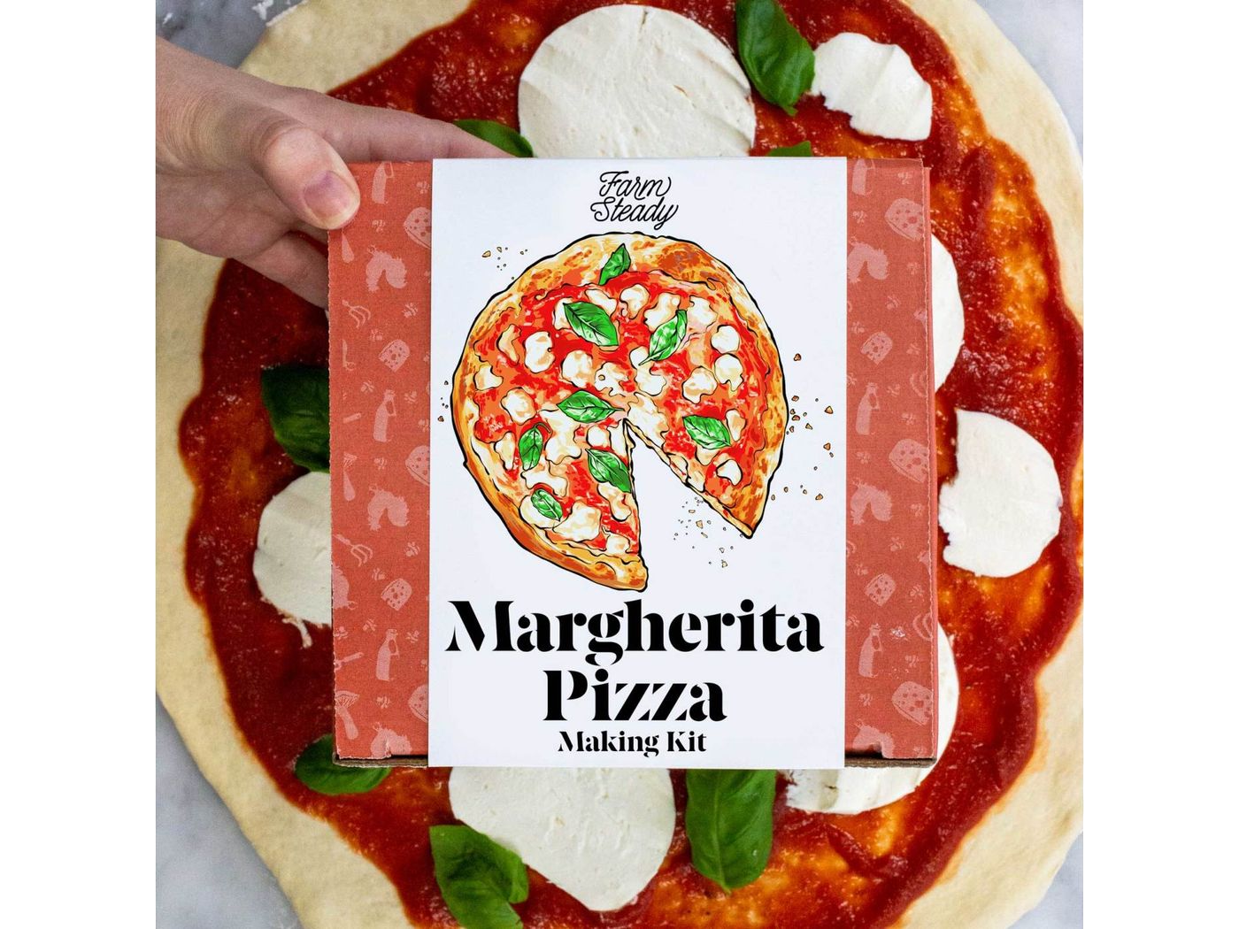 FarmSteady Margherita Pizza DIY & Board Gift Set - Food Gift Sets