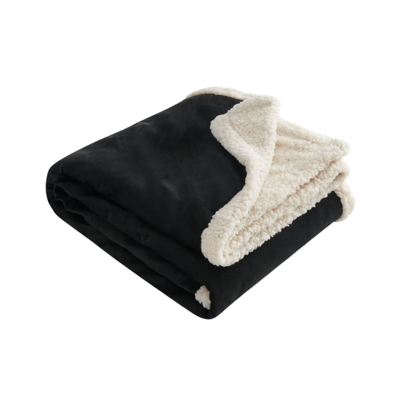 Field & Co.® Sherpa Blanket - Black - Blankets