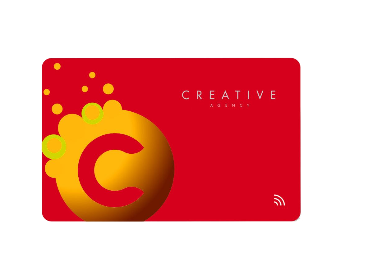 Full Color Linq Digital Business Card - Red - Digital Business Cards