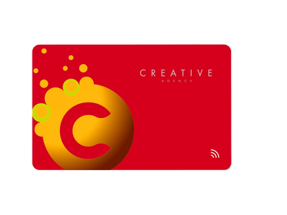 Full Color Linq Digital Business Card - Red - Digital Business Cards