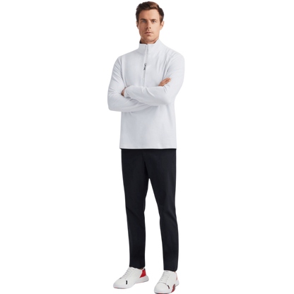 G/FORE Men's Brushed Back Tech Melange Quarter-Zip Pullover