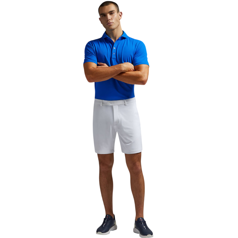 G/FORE Men's Melange Rib Gusset Tech Pique Polo