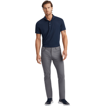 G/FORE Men's Melange Rib Gusset Tech Pique Polo