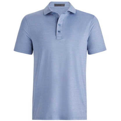 G/FORE Men's Rib Gusset Melange Ice Nylon Polo