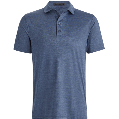 G/FORE Men's Rib Gusset Melange Ice Nylon Polo