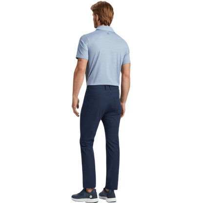 G/FORE Men's Rib Gusset Melange Ice Nylon Polo