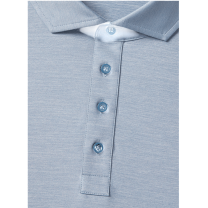 G/FORE Men's Rib Gusset Melange Ice Nylon Polo